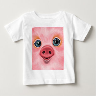 Pink Pig Baby T-Shirt - Smile