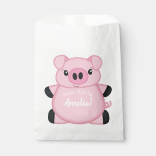 Pink Pig Birthday Party Favour Bag