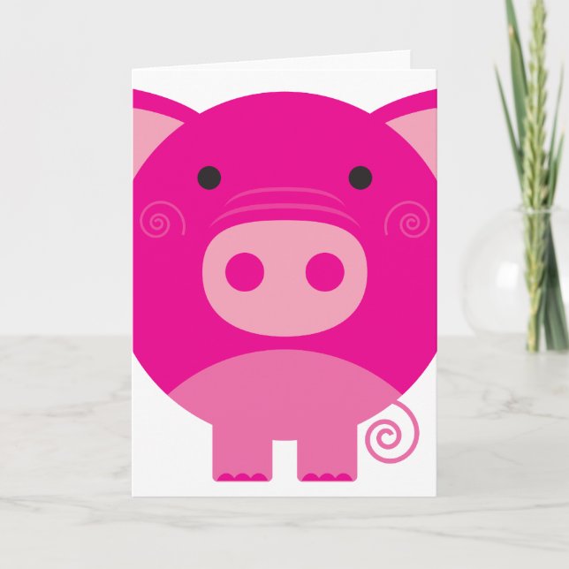 Pink Pig Card (Front)