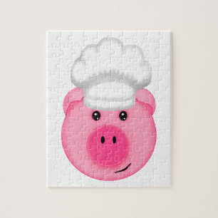 Pink Pig Chef Jigsaw Puzzle