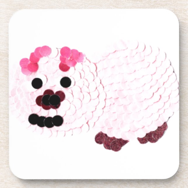 Pink Pig Coaster (Front)