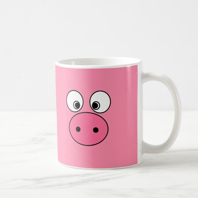 Pink Pig Face and Bum! Coffee Mug (Right)