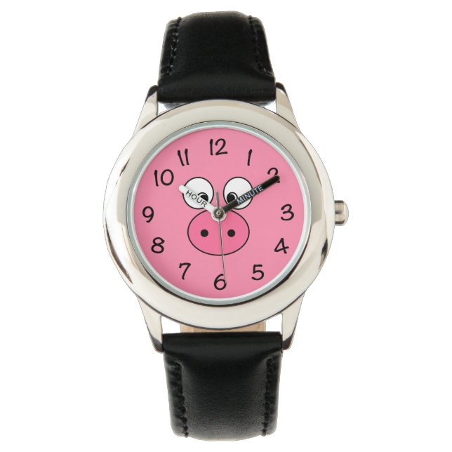 Pink Pig Face Watch (Front)