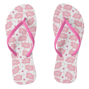 Pink Pig Flip Flops