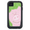 Pink Pig iPhone Cell Case Green Background