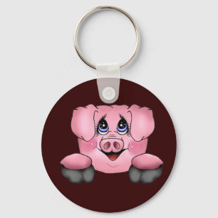 Pink Pig Key Chain
