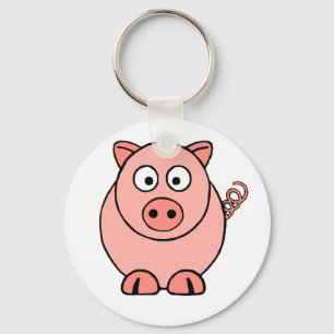 Pink Pig Key Ring