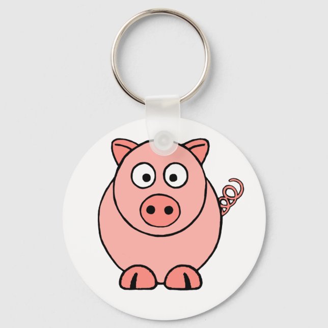 Pink Pig Key Ring (Front)