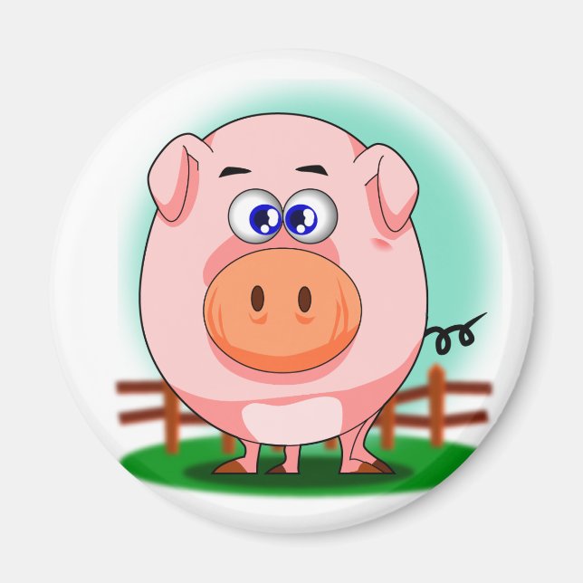 Pink Pig Magnet (Front)