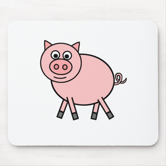 Pink Pig Mouse Pad (Front)