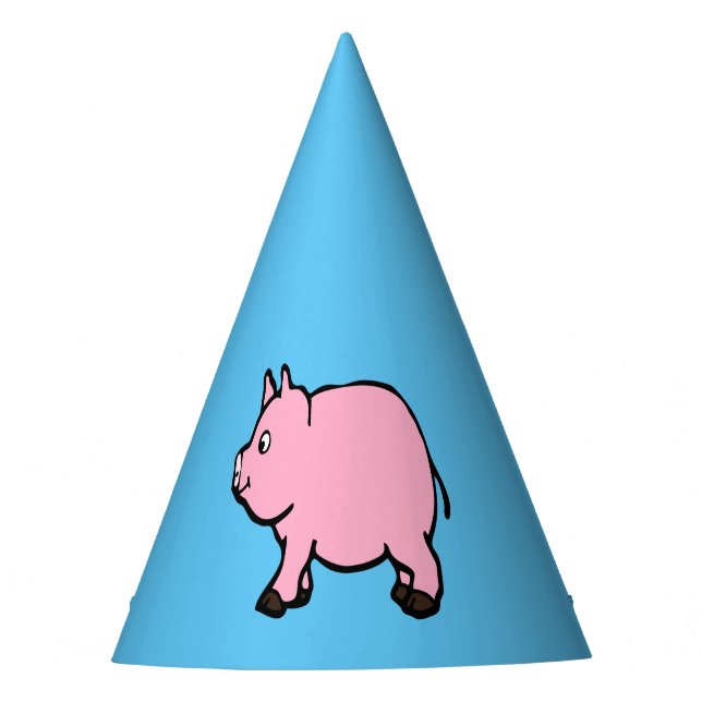 Pink Pig, Party Hat (Front)