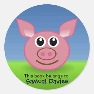 Pink Pig Personalised Name Labels