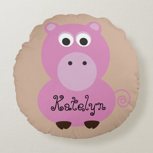 Pink Pig Pillow (Front)
