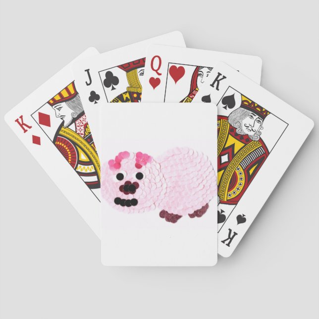 Pink Pig Playing Cards (Back)