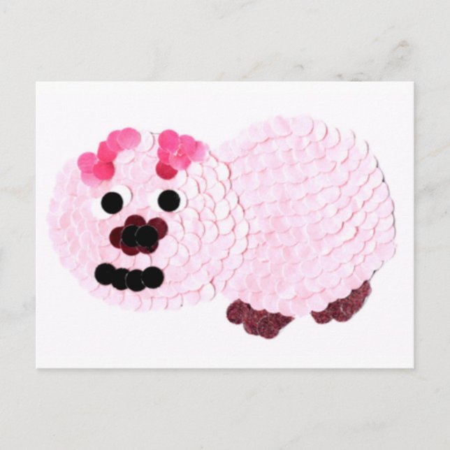 Pink Pig Postcard (Front)