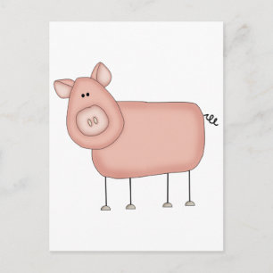 Pink Pig T-shirts and Gifts Postcard