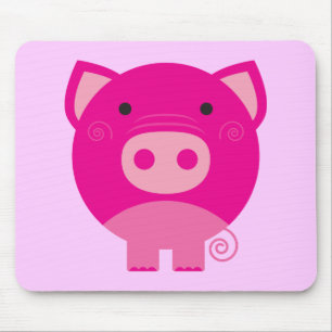 Pink Pig Tshirts and Gifts Mouse Pad