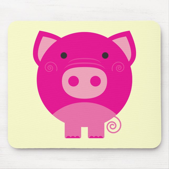 Pink Pig Tshirts and Gifts Mouse Pad (Front)