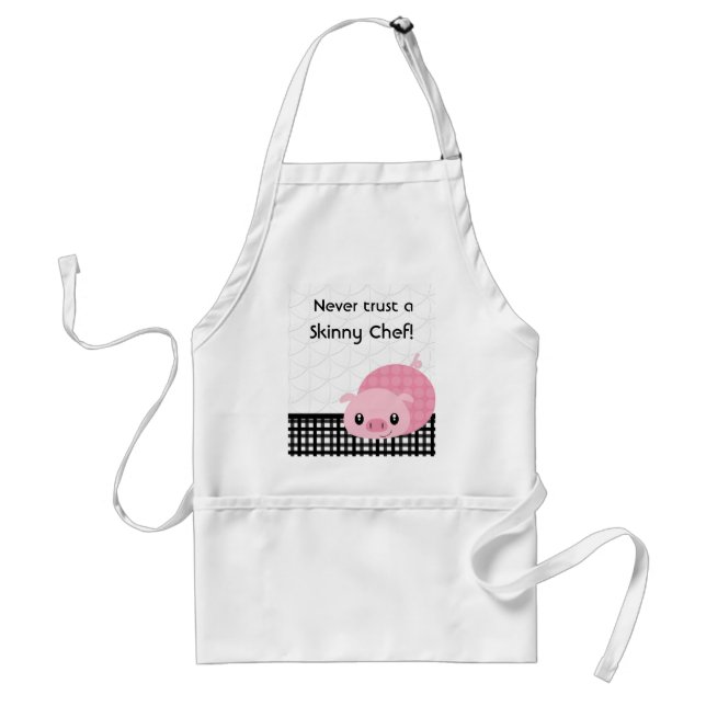 Pink Pig Wisdom Personalised Apron (Front)