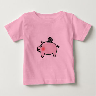 Pink Piggy Bank Baby T-Shirt