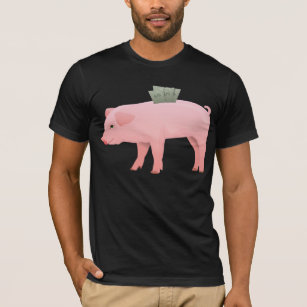 Pink Piggy Bank Mens T-Shirt