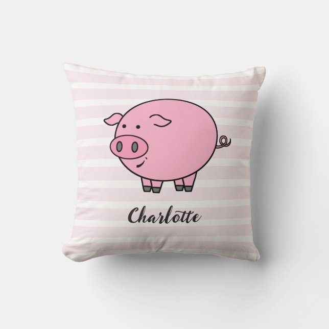 Pink Piggy Design   Cushion (Front)