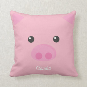 Pink Piggy Face Cushion