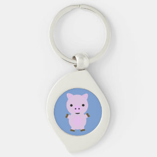 Pink Piggy Key Ring
