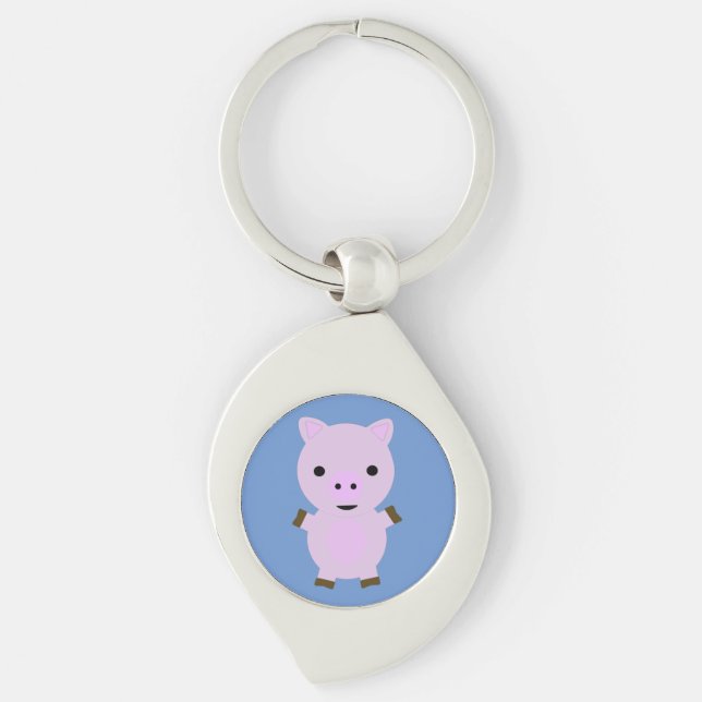 Pink Piggy Key Ring (Front)