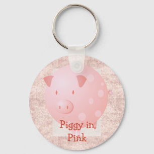 Pink Piggy Keychain