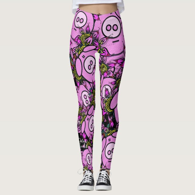 Pink Piggy Leggings  (Front)