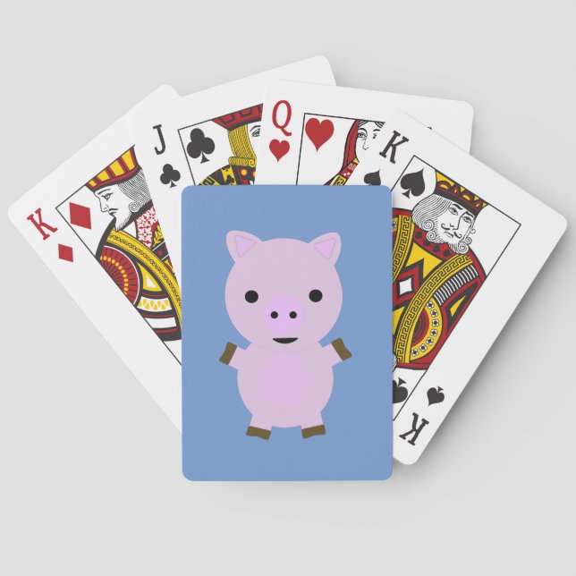 Pink Piggy Playing Cards (Back)