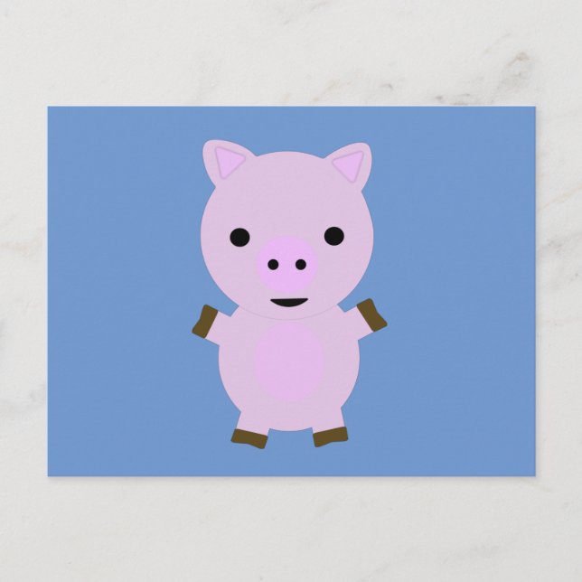 Pink Piggy Postcard (Front)