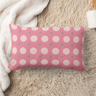 Pink pika Dot wrapping paper Lumbar Cushion