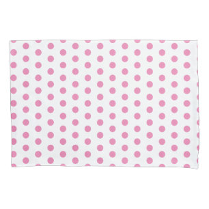 Pink Pillow Case with Dots - Choose Colours