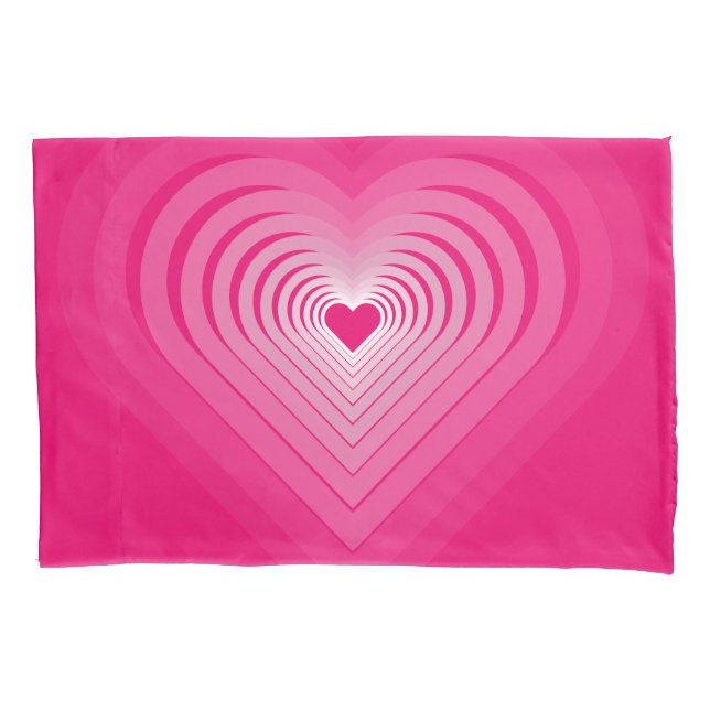 Pink Pillow Case with Hearts (Front)