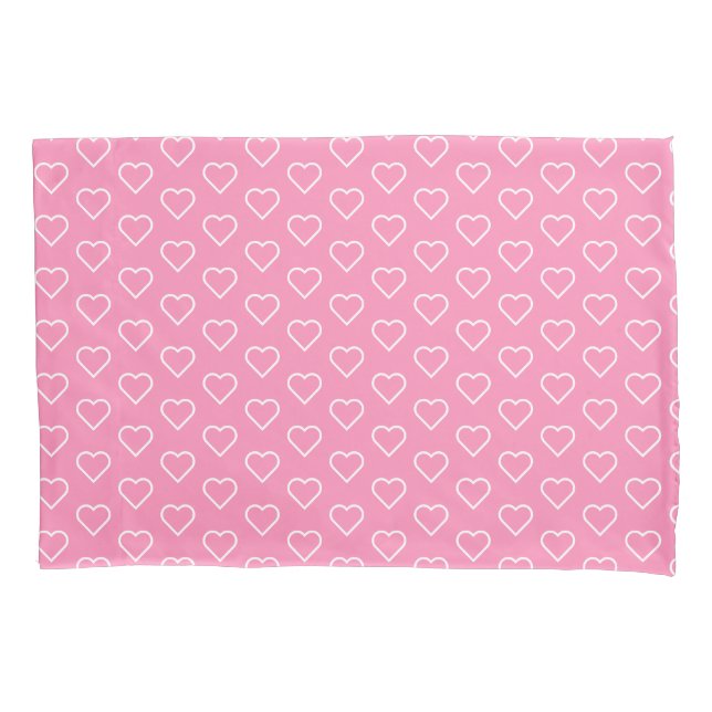 Pink Pillow Case with Hearts (Front)