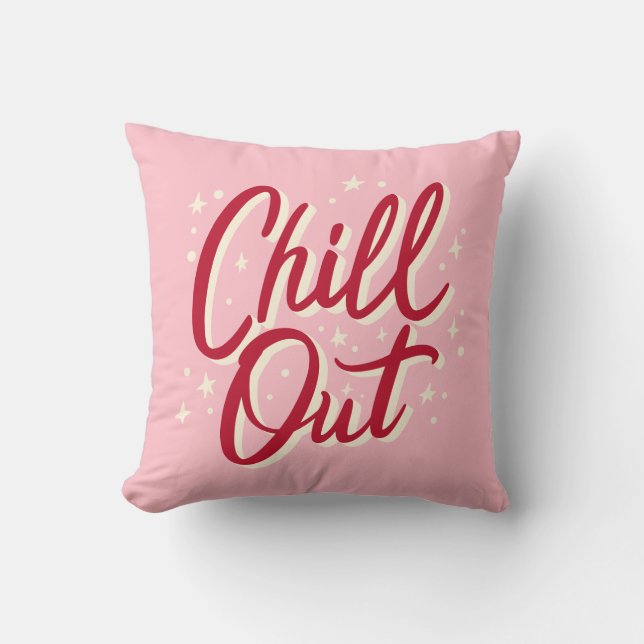 Pink Pillow positive manifest Quote with words (Front)