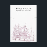 PINK PINE TREE FOREST WINTER  BRACELET DISPLAY BUSINESS CARD<br><div class="desc">If you need any further customisation please feel free to message me on yellowfebstudio@gmail.com.</div>