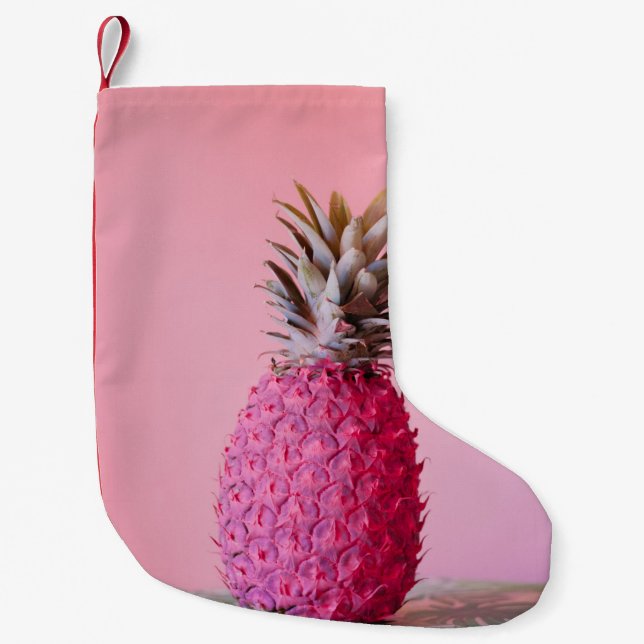 PINK PINEAPPLE SMALL CHRISTMAS STOCKING (Front)