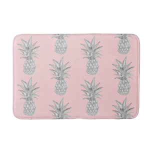 Pink Pineapple Tropical Pattern Floor Mat