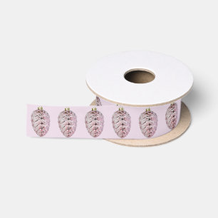 Pink Pinecone Pink Ribbon Satin Ribbon