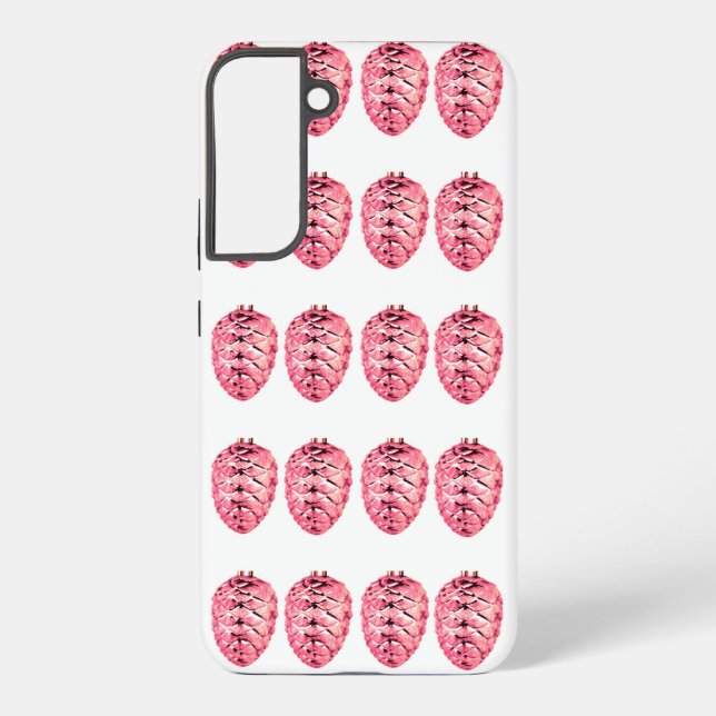 Pink Pinecones Samsung Galaxy S22 Plus Case (Back)