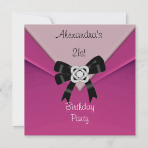 Pink Pink 21st Birthday Party Invite 21