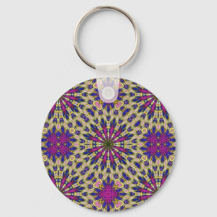 Pink Pinwheel Key Ring
