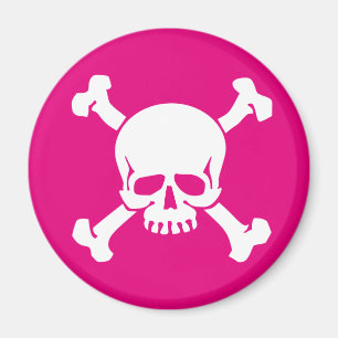 Pink Pirate, Cross and Bones Magnet