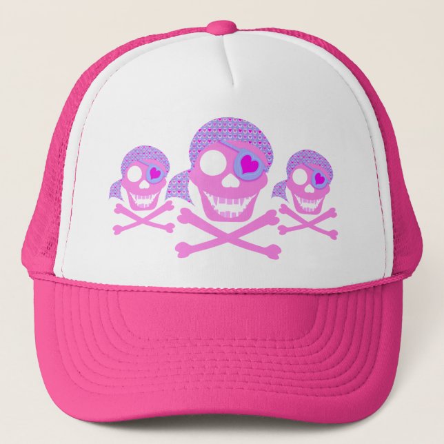 Pink Pirate Skull Hats (Front)