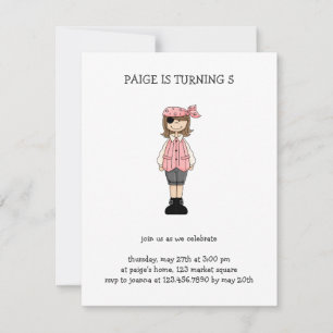 Pink Pirates · Pirate Girl #1 Invitation