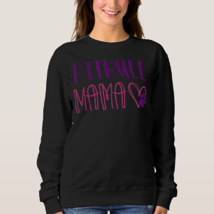 Pink Pitbull Lovers For Women Pitbull Mama Pittie Sweatshirt