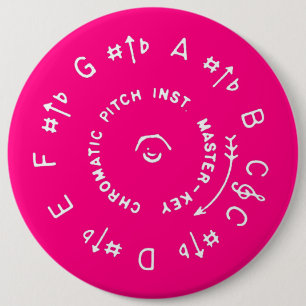 Pink Pitch Pipe 6 Cm Round Badge